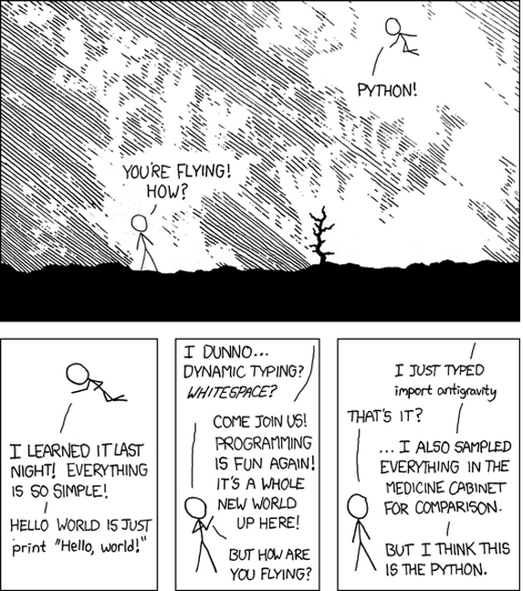 Python by xkcd, CC BY NC 2.5